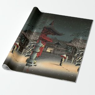 Tsuchiya Koitsu - Snö vid Nezu Shrine Presentpapper