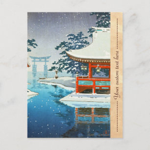 Tsuchiya Koitsu Snöig Miyajima vinterscenarion kon Vykort