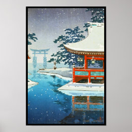 Tsuchiya Koitsu Snowy Miyajima vinterkonst Poster