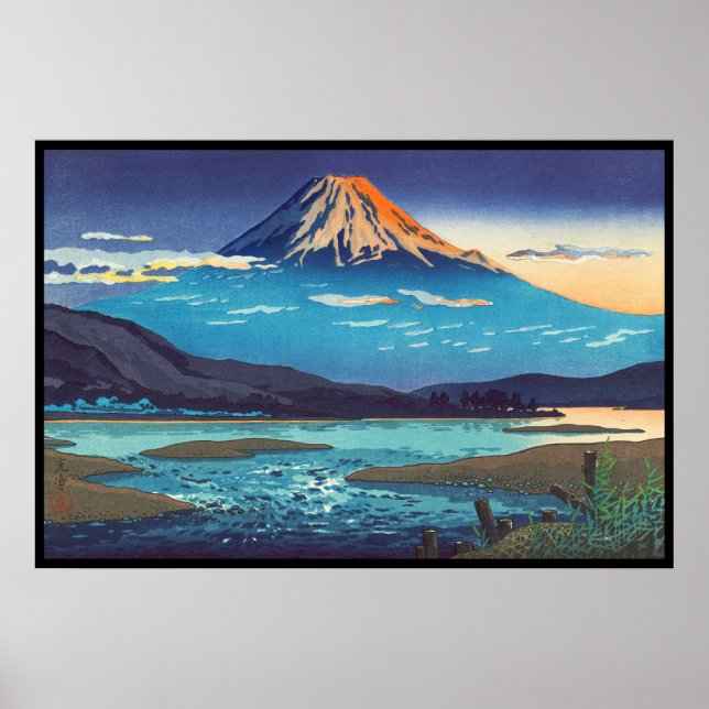 Tsuchiya Koitsu Tokaido Fujikawa landskaps konst Poster (Framsidan)