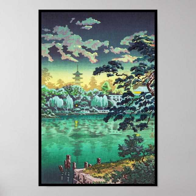 Tsuchiya Koitsu Ueno Shinobazu Pond art Poster (Framsidan)