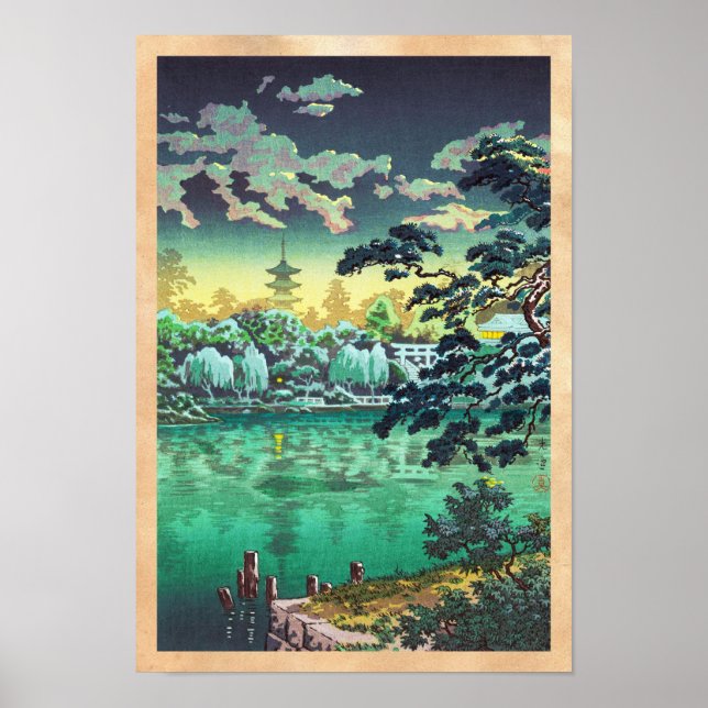 Tsuchiya Koitsu Ueno Shinobazu Pond art Poster (Framsidan)