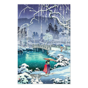 Tsuchiya Koitsu - Vår Snö vid Maruyama Fototryck