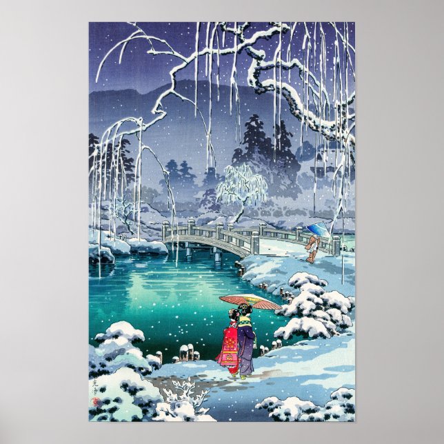 Tsuchiya Koitsu - Vår Snö vid Maruyama Poster (Framsidan)