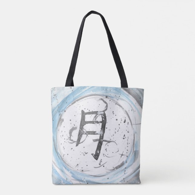 Tsuki (Måne) Kanji Tygkasse (Baksida)