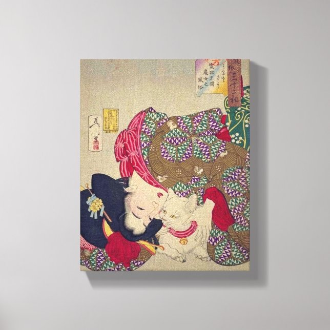 Tsukioka Yoshitoshis Kansei Period Canvastryck (Framsida)