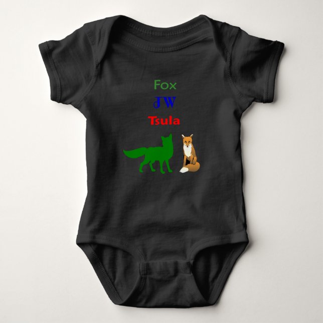 TSULA - Cherokee Bodysuit för rävdräktbaby T-shirt (Framsida)