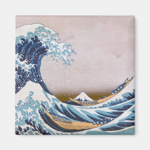 Tsunami Den Stora Vågen vid Kanagawa Japan av Hoku Magnet