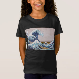 Tsunami Den stora vågen vid Kanagawa Japan av Hoku T Shirt