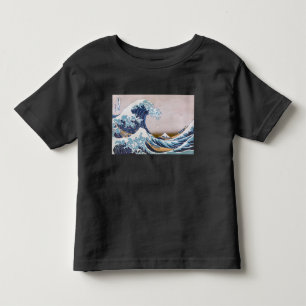 Tsunami Den Stora Vågen vid Kanagawa Japan av Hoku T Shirt