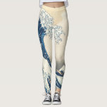 Tsunami Leggings<br><div class="desc">Tsunamin av Hokusai 1800-talet.legeringar</div>