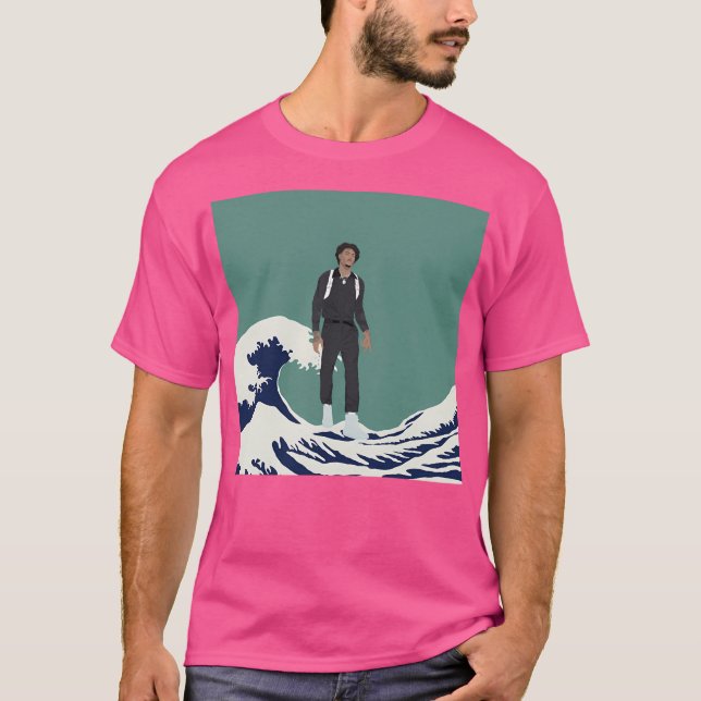 Tsunami Papi Oubre Vågigt T Shirt (Framsida)