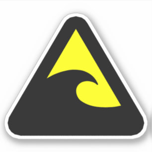 Tsunami tecken klistermärken