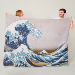 Tsunami Underbar Wave från Kanagawa Japan av Hokus Fleecefilt