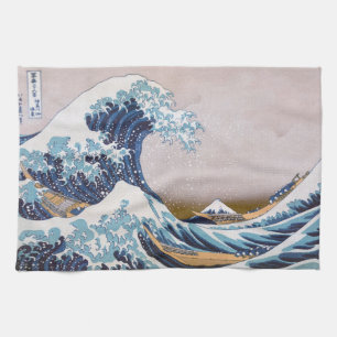 Tsunami Underbar Wave från Kanagawa Japan av Hokus Kökshandduk