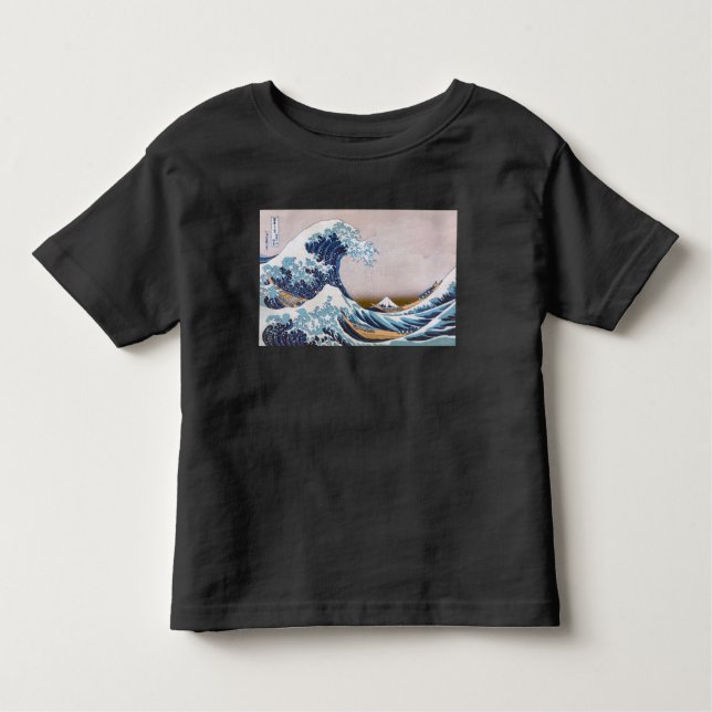 Tsunami Underbar Wave från Kanagawa Japan av Hokus T Shirt (Framsida)