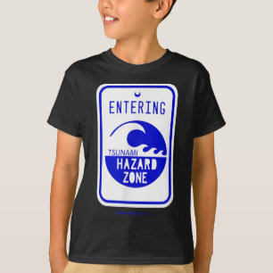 Tsunami Zon vägskylt, underbart persikor och scha T Shirt