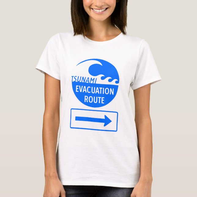 Tsunamievakueringsled T Shirt (Framsida)