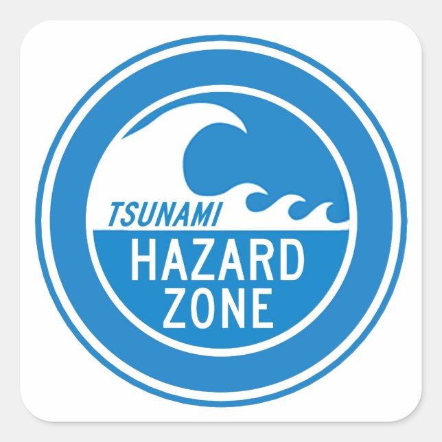 TSUNAMIFARAZON FYRKANTIGT KLISTERMÄRKE (Framsida)