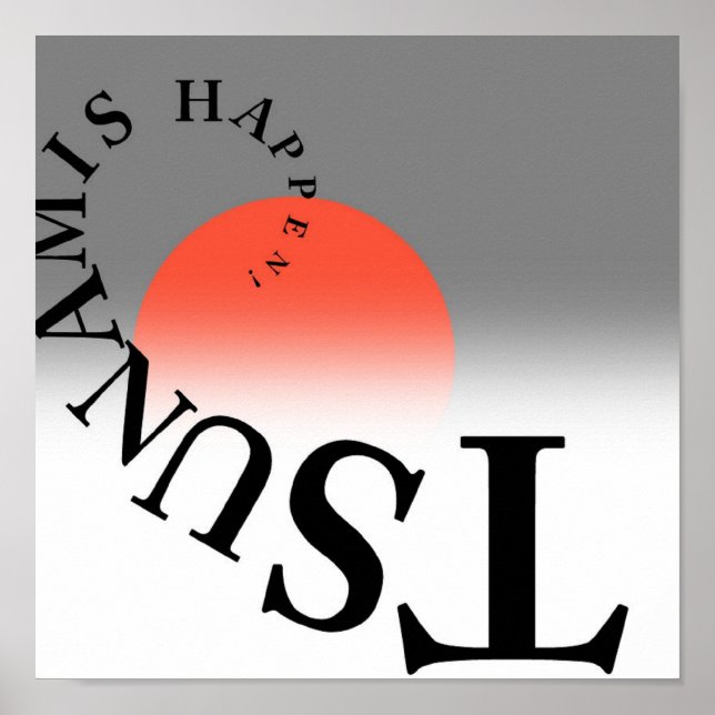 TSUNAMIS HÄNDER! POSTER (Framsidan)