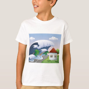 Tsunamivågen träffar kustvägen Tropisk storm T Shirt