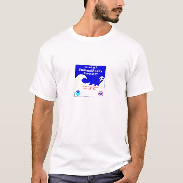 Tsunamivarning Tee Shirt (Framsida)