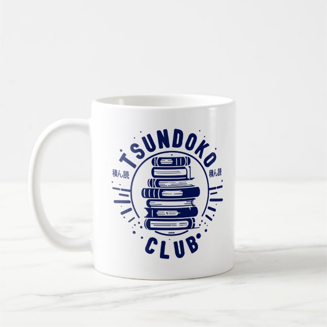 Tsundoku Club Book Lovers Bibliophile Booktok  Kaffemugg (Vänster)