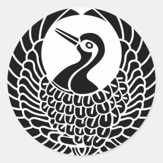 Tsuru-mon Runt Klistermärke