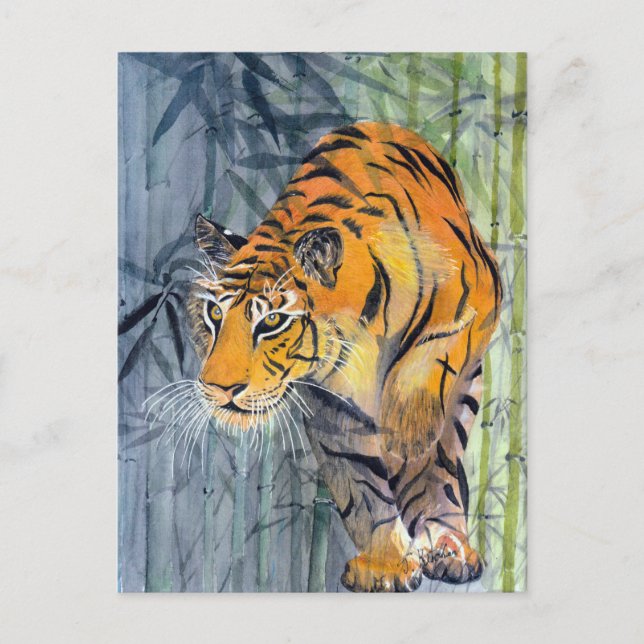 Tsuyako Tiger Vykort (Framsida)