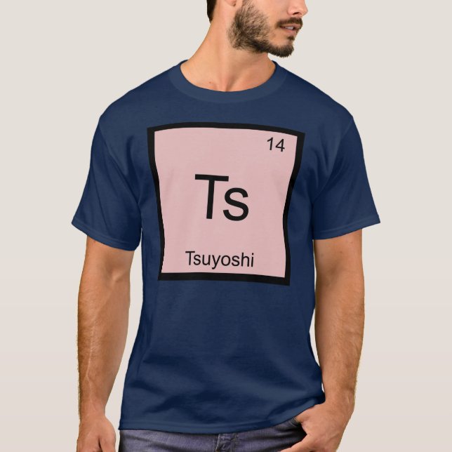 Tsuyoshi Namé Kemi Element Periodiska Systemet Tee Shirt (Framsida)