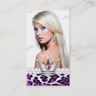 TT-Perfekt Princess Lila Leopard Diamant Visitkort