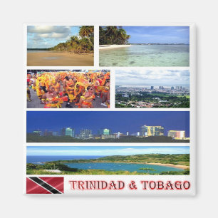 TT - Trinidad och Tobago - Mosaic Collage Magnet