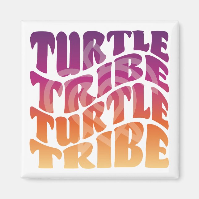 TT vågigt kvadratmagnet Magnet (Framsidan)