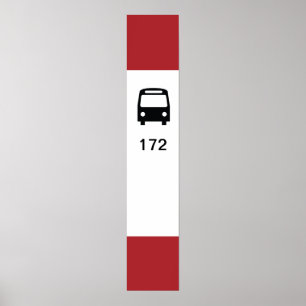 TTC-hållplatsaffisch med anpassaderutten Poster