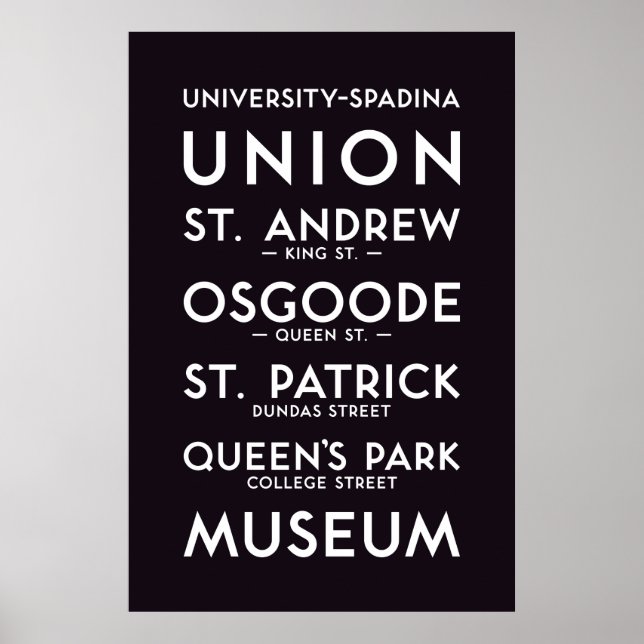 TTC - Poster Universiteten-Spadina (Framsidan)