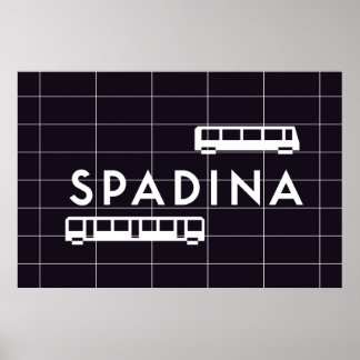 TTC - Spadina Station Tåg Poster