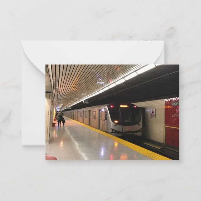 TTC Toronto Subway Lawrence Station Note Card Anteckningskort (Framsida)