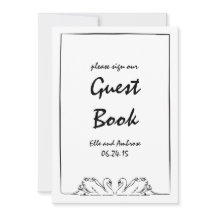 Ttidlös Bok-skylt över Bröllop-gästen Hand plockad