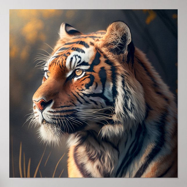 Ttigern i naturvärdet Poster Pappert (projektionsy (Framsidan)