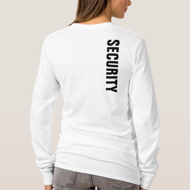 TTShirts White Dubbla Side Print för Womens Securi T Shirt (Baksida)