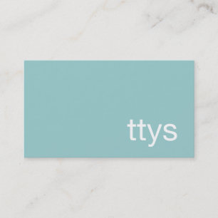 Ttys Networking Minimalistic Turcos Blue Visitkort