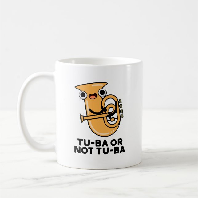 Tu-ba eller ej Tu-ba Funny Shakespeare Tuba Pun Kaffemugg (Vänster)