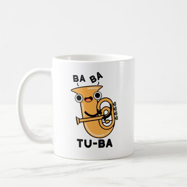 Tu-ba Funny Tuba Puns Kaffemugg (Vänster)