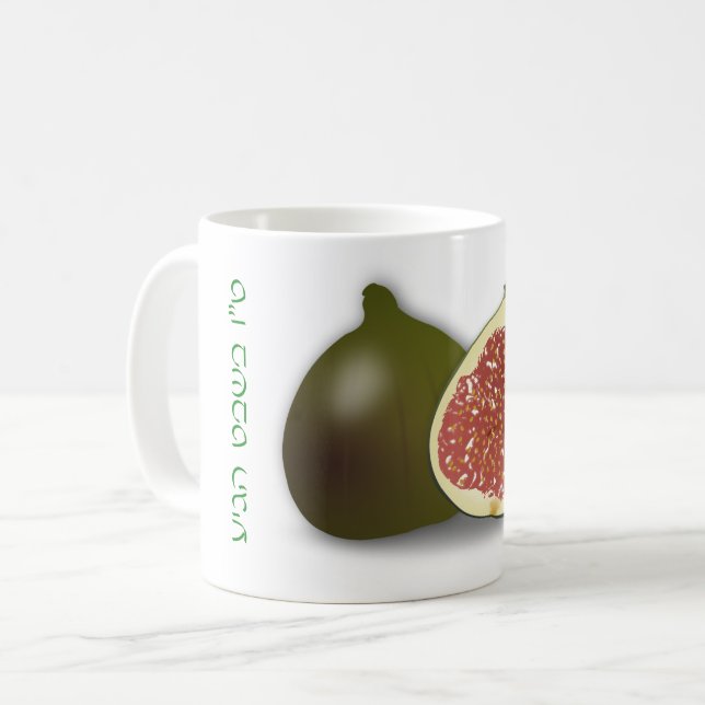 Tu Bishvat Fig Kaffemugg (Framsida vänster)