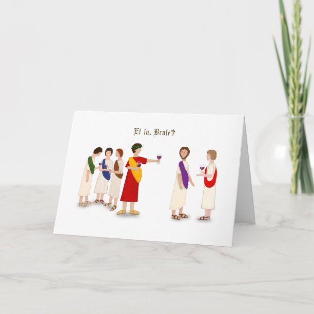 "Tu Brute?" Julius Caesar vid Party Kort (Framsida)