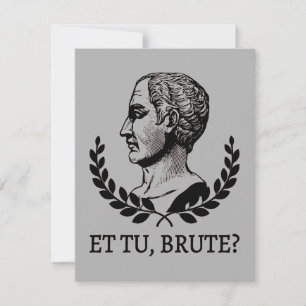 Tu, Brute? Shakespeares Julius Caesar Quote V Anteckningskort