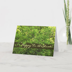 Tu B'Shvat Greeting Card - Solljus genom Löv Kort