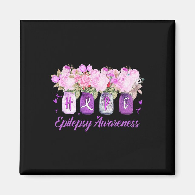 Tu Epilepsy Awareness Month Costume Flower Ribbon Magnet (Framsidan)