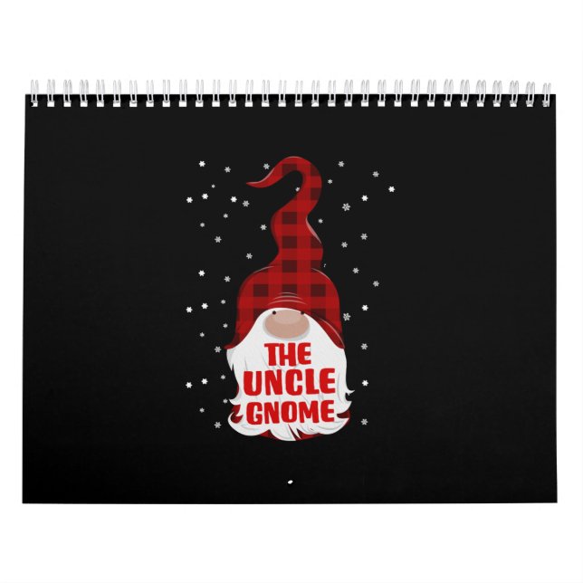 Tu farbror Gnome julfamilj matchande Gift Red Kalender (Omslag)