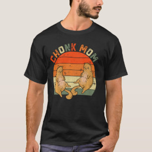 Tu-funny övervikt Knubbig Chonk Cat Mamma Memine T Shirt